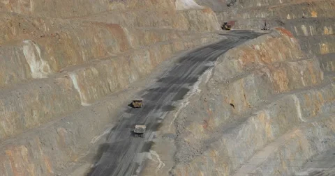 View of Mining activity. Apocalypse scenery. Earth destruction Stock Footage 229958042