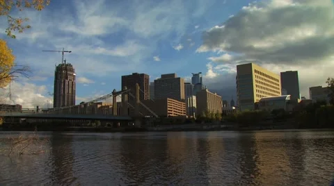View of Minneapolis cityscape Stock-Footage 55570768