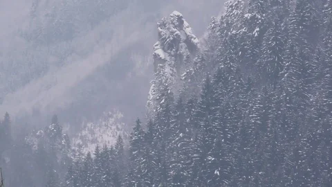 View of the Mnich from Oblaz in the winter atmosphere. Stock Footage 83156090