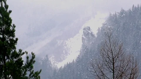 View of the Mnich from Oblaz in the winter atmosphere. Stock Footage 83157286