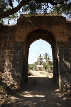 View Of The Mock Castle From The Bottom Of The Steps Stock Photos