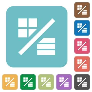 View mode rounded square flat icons イラスト素材