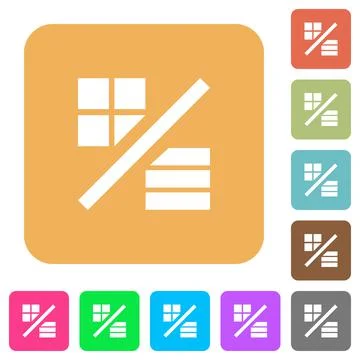 View mode rounded square flat icons イラスト素材