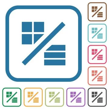 View mode simple icons Stock Illustration