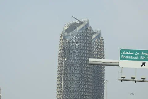 View of a modern architectural building located in Abudabi City Stock Photos