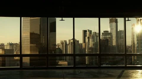 View modern architecture from building window in Beijing. Vídeos de archivo 22055489