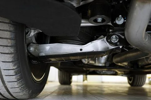 View of a modern car from below. Fotos Stock