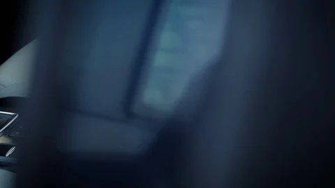 View of modern car interior with panning effect. Stock Footage 78626198