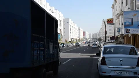 A view of the modern Charaf area in Agadir Stock Footage 44782749