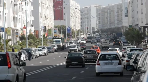 A view of the modern Charaf area in Agadir Stock Footage 44782767