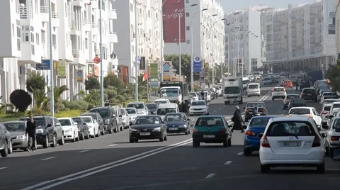 A view of the modern Charaf area in Agadir Stock Footage 44782778