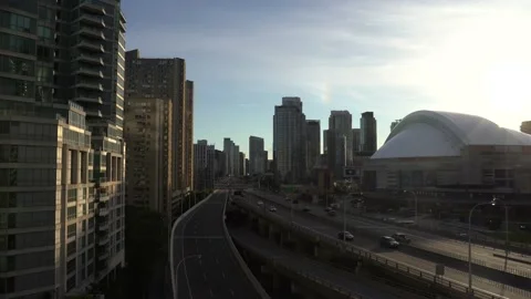 View of a modern city in Canada Stock Footage 133849806
