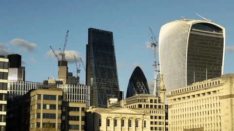 View of modern cityscape Stock Footage 94509768