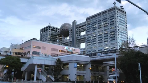 The view of the modern design buildings in Tokyo Japan Stock Footage 120919932