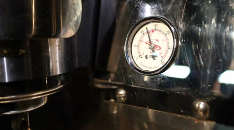 View of modern espresso machine Video stock 28431808