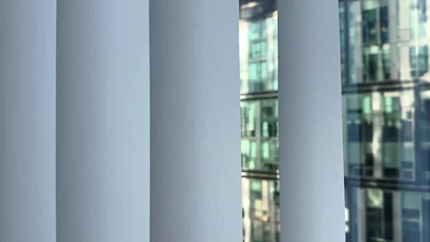 View of a Modern Office Building Through the Window Stock Footage 308809852