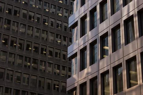 View of modern office buildings Stock Illustration