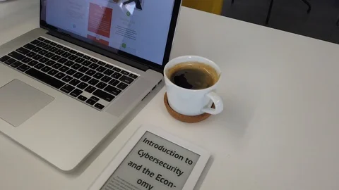 View of modern office place with computer 動画素材 122556187