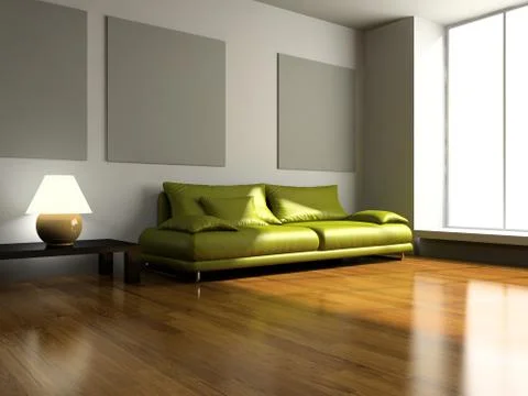 View on the modern room Stock Illustration