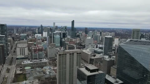 View of the modern Toronto skyline Stock Footage 147264199