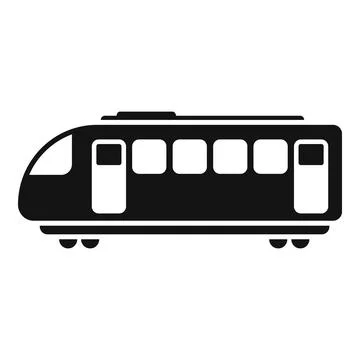 View modern tram icon simple vector. High speed move Stock Illustration