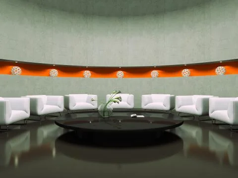 View on the modern waiting-room Stock Illustration