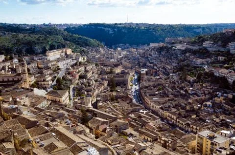 View of Modica, Sicily Stock Photos