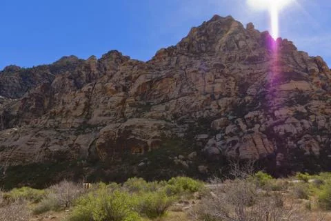 View of Mojave Desert. Stock Photos