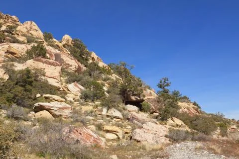 View of Mojave Desert. Stock Photos