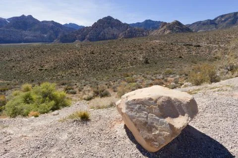 View of Mojave Desert. Stock Photos