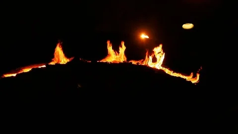 View Of Molten Metal Flowing Stock Footage 78238301