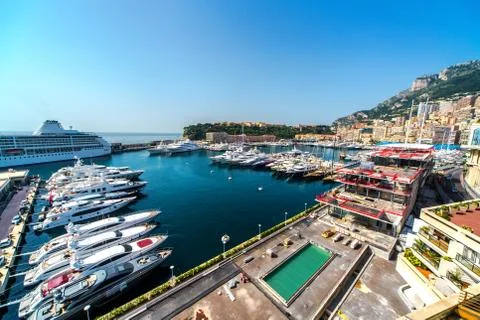 View of monaco harbor Stock Photos