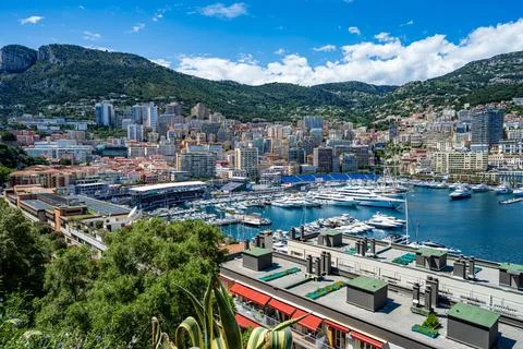 View to Monaco with the race track Stock Photos
