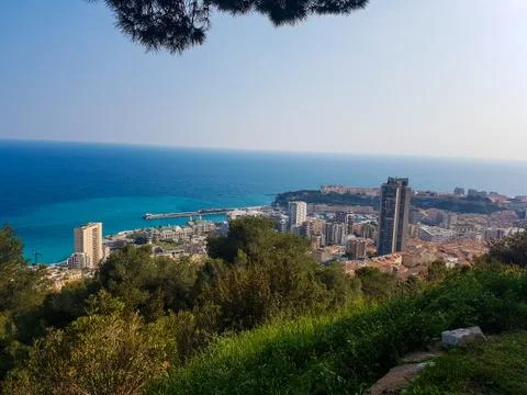 View of Monaco from the top of the mountain.. Stock Photos