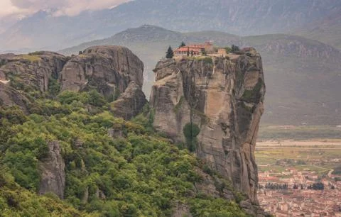 View of Monasteries of Meteora Stock Photos