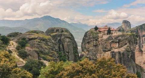 View of Monasteries of Meteora Stock Photos