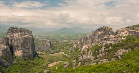 View of Monasteries of Meteora Stock Photos