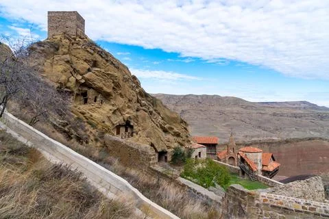 View of the monastery complex of David Gareja of Eastern Georgia Stock-Fotos
