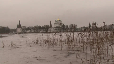 View of the monastery Video stock 34098724