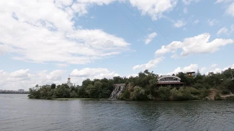 View to Monastery Island Stock Footage 114809055