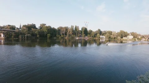 View to Monastery Island Stock Footage 115898496