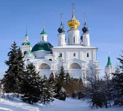View of the monastery of st. jacob saviour rostov the great, russia Stock Photos