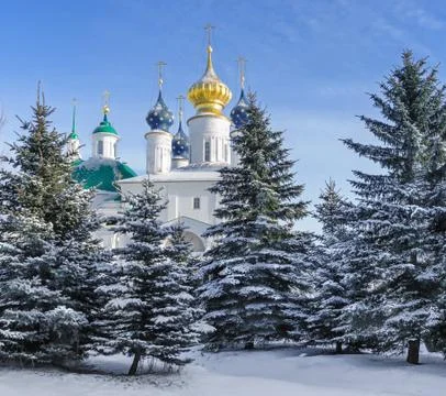 View of the monastery of st. jacob saviour rostov the great, russia Stock Photos