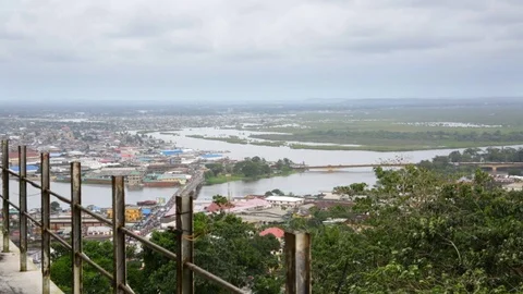 View of Monrovia, Liberia Stock Footage 127520770