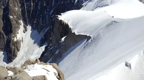View of Mont Blanc mountains Stock Footage 65372808