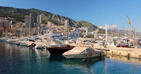 View to Monte Carlo and Monaco, France, Europe Vídeo Stock 82685169