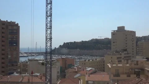 View on monte carlo and sea Video stock 99257565