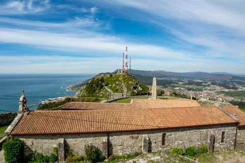 View from monte de Santa Tecla in Galicia, Spain Stock Photos