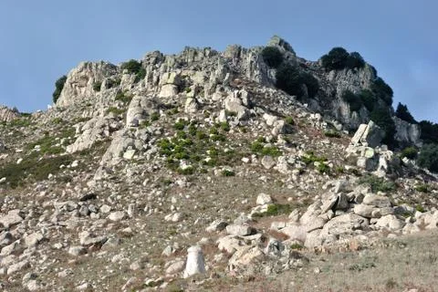 View of Monte Eccas, Sinnai Stock Photos