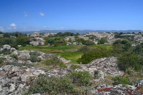 View of Monte Narcao Stock Photos